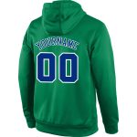 Custom Team Name Number Hoodie Sweatshirt - Personalized Kelly Green Royal-White Pullover Sports Apparel Personalized Stitched