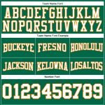 Custom Football Hoodie Sweatshirt with Name & Number - Kelly Green White-Bay Orange Pullover Personalized Stitched Kelly