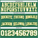 Custom Football Hoodie Pullover Sweatshirt with Name and Number, Stitched Kelly Green White-Gold Design Personalized Stitched
