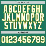 Custom Team Name Number Sports Hoodie Sweatshirt Kelly Green White Gold Personalized Stitched Pullover Personalized Stitched
