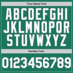 Custom Team Name Number Hoodie Pullover Sweatshirt in Kelly Green Gray, Personalized Stitched Sports Apparel Personalized