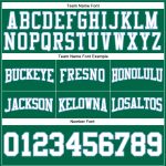 Custom Stitched Football Hoodie with Team Name and Number in Kelly Green, White, Light Blue - Personalized Pullover Sweatshirt