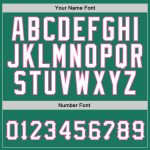 Custom Name Number Sports Hoodie Pullover Sweatshirt in Kelly Green White Pink - Personalized Team Apparel Personalized Stitched