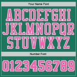 Custom Name and Number Sports Hoodie Sweatshirt - Personalized Kelly Green White Pinstripe Design Personalized Stitched Kelly