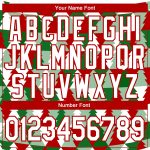 Custom Christmas Tree 3D Sports Hoodie with Personalized Name and Number - Stitched Kelly Green White-Red Pullover Sweatshirt
