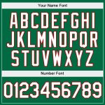 Custom Team Name Number Hoodie | Stitched Green White Red Split Fashion Sweatshirt Pullover Personalized Stitched Kelly Green