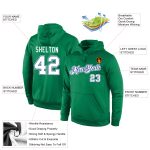 Custom Stitched Kelly Green White-Royal Sports Hoodie Sweatshirt Personalized Stitched Kelly Green White-Royal Sports Pullover