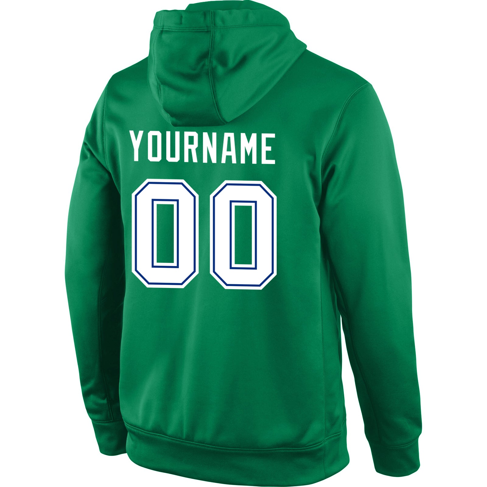 Personalized Stitched Kelly Green White-Royal Sports Pullover Sweatshirt Hoodie Custom Stitched Kelly Green White-Royal Sports Hoodie Sweatshirt Personalized Stitched Kelly Green White-Royal Sports Pullover - Image 3