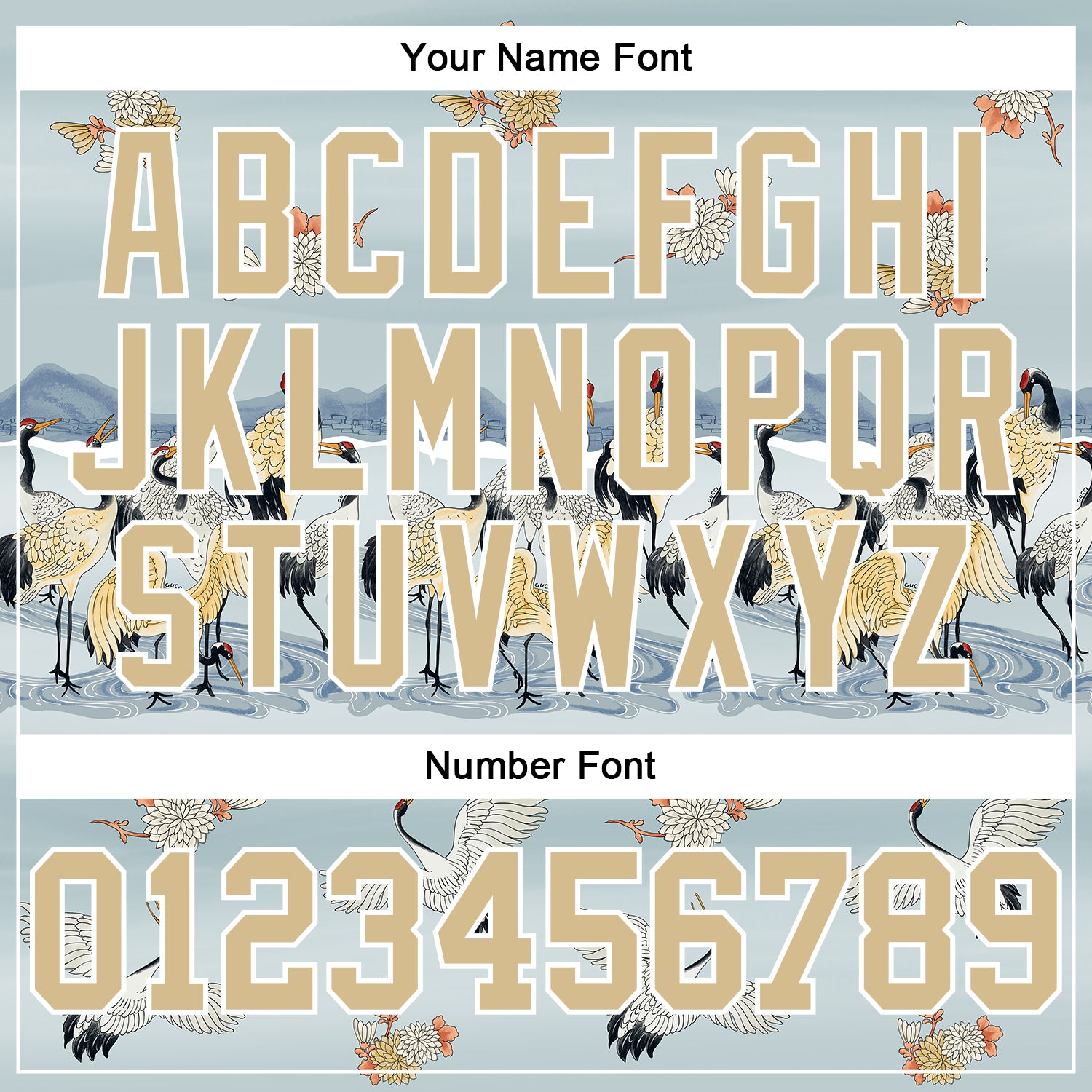 Personalized Stitched Lakes Blue White-Vegas Gold 3D Pattern Design Heron Sports Pullover Sweatshirt Hoodie Team Custom Name and Number Custom Heron Sports Hoodie with Personalized Name & Number - Lakes Blue & Vegas Gold 3D Pattern Pullover Sweatshirt Personalized - Image 4