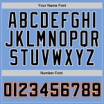 Custom Name Number Sports Hoodie Light Blue Black Orange Stitched Pullover Sweatshirt for Team Personalized Stitched Light