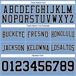 Custom Light Blue Black-White Football Hoodie with Personalized Name and Number - Pullover Sweatshirt Personalized Stitched