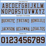Custom Name Number Light Blue Brown White Football Hoodie Pullover Sweatshirt Personalized Team Apparel Personalized Stitched