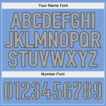 Custom Name Number Sports Hoodie Sweatshirt Light Blue Gray Navy Pullover - Personalized Team Apparel Personalized Stitched