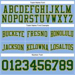 Custom Name Number Football Hoodie Light Blue Green Gold Stitched Pullover Sweatshirt for Team Personalized Stitched Light