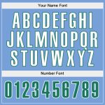 Custom Name Number Hoodie Pullover Sweatshirt Light Blue Green White Sports Team Personalized Stitched Personalized Stitched