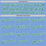 Custom Name Number Hoodie Pullover Sweatshirt Light Blue Green White Sports Team Personalized Stitched Personalized Stitched
