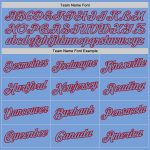 Custom Name and Number Sports Hoodie - Personalized Light Blue-Red Stitched Pullover Sweatshirt for Team Events Personalized