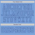 Custom Name and Number Pullover Hoodie - Light Blue Royal Sports Sweatshirt, Personalized Stitched for Team Spirit Personalized