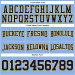 Customizable Light Blue Navy-Gold Football Hoodie with Stitched Name & Number - Personalized Pullover Sweatshirt Personalized
