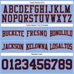 Custom Name Number Football Hoodie Sweatshirt Light Blue Navy Orange Stitched Pullover Personalized Stitched Light Blue Navy-Orange