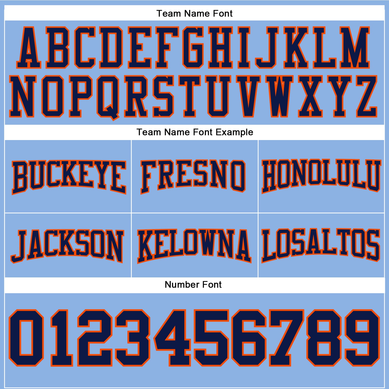 Personalized Stitched Light Blue Navy-Orange Football Pullover Sweatshirt Hoodie Team Custom Name and Number Custom Name Number Football Hoodie Sweatshirt Light Blue Navy Orange Stitched Pullover Personalized Stitched Light Blue Navy-Orange - Image 3