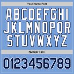 Custom Name Number Sports Hoodie Light Blue Navy White Stitched Pullover Sweatshirt Personalized Stitched Light Blue Navy-White