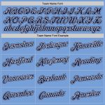 Custom Name Number Sports Hoodie Light Blue Navy White Stitched Pullover Sweatshirt Personalized Stitched Light Blue Navy-White