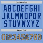 Custom Name Number Sports Hoodie Light Blue Old Gold-Royal Stitched Pullover Sweatshirt for Teams Personalized Stitched Light