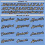 Custom Name Number Sports Hoodie Light Blue Old Gold-Royal Stitched Pullover Sweatshirt for Teams Personalized Stitched Light