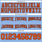 Custom Light Blue Orange Black Football Hoodie Sweatshirt with Stitched Name and Number - Personalized Team Pullover Personalized