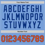 Personalized Team Hoodie with Custom Name and Number - Light Blue Orange-Royal Sports Pullover Sweatshirt Personalized Stitched