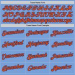 Personalized Team Hoodie with Custom Name and Number - Light Blue Orange-Royal Sports Pullover Sweatshirt Personalized Stitched
