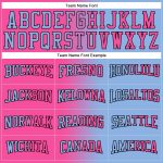 Custom Light Blue Pink-Black Gradient Sports Hoodie with Personalized Name and Number - Pullover Sweatshirt Personalized
