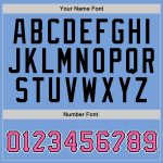 Custom Name and Number Sports Hoodie for Teams - Personalized Light Blue Sweatshirt with Pink and Black Stitching Personalized