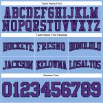 Custom Name and Number Football Hoodie Sweatshirt - Personalized Light Blue Purple-Black Pullover Personalized Stitched Light