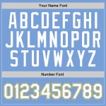 Custom Name Number Light Blue White-Gold Sports Hoodie Personalized Stitched Pullover Sweatshirt Personalized Stitched Light
