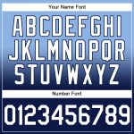 Custom Name and Number Sports Hoodie - Personalized Light Blue and Navy Fade Stitched Pullover Sweatshirt Personalized Stitched