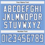 Custom Light Blue Navy Sports Hoodie Pullover Sweatshirt with Personalized Name and Number Personalized Stitched Light Blue