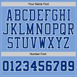 Custom Light Blue White Pinstripe Sports Hoodie with Name & Number - Stitched Royal-White Pullover Sweatshirt Personalized