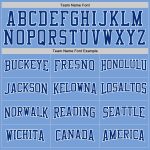 Custom Light Blue White Pinstripe Sports Hoodie with Name & Number - Stitched Royal-White Pullover Sweatshirt Personalized