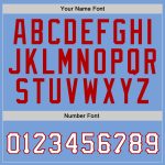 Personalized Light Blue Red White Sports Hoodie Sweatshirt Pullover for Men Personalized Stitched Light Blue White-Red Sports