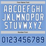 Custom Team Name and Number Pullover Hoodie Sports Sweatshirt Light Blue White-Royal Stitched Design Personalized Stitched
