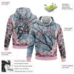 Custom Light Pink Cherry Blossom 3D Pattern Hoodie with Stitched Name & Number - Sports Pullover Sweatshirt Personalized