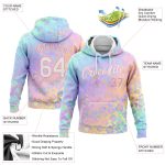 Custom Name Number Leopard Pullover Hoodie Light Pink White 3D Pattern Stitched Sweatshirt for Team Sports Personalized Stitched