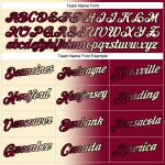 Custom Name Number Sports Hoodie Pullover Sweatshirt - Personalized Maroon Cream-Black Gradient Fashion Team Apparel Personalized