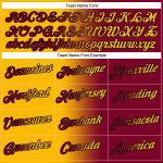 Custom Name and Number Hoodie - Maroon Gold-Black Gradient Fashion Sports Pullover Sweatshirt Personalized Stitched Maroon