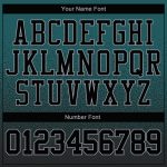 Custom Name Number Sports Pullover Hoodie Sweatshirt - Personalized Midnight Green Black Gray Fade Team Apparel Personalized