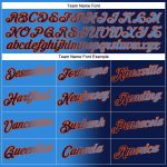 Custom Name and Number Sports Hoodie Sweatshirt - Personalized Navy Electric Blue-Orange Gradient Pullover Personalized Stitched