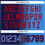 Custom Name Number Hoodie Sweatshirt, Personalized Stitched Navy Electric Blue Red Gradient Fashion Sports Pullover Personalized