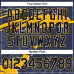 Custom Name and Number Sports Hoodie Sweatshirt - Personalized Navy Gold 3D Torn Paper Design Pullover Personalized Stitched